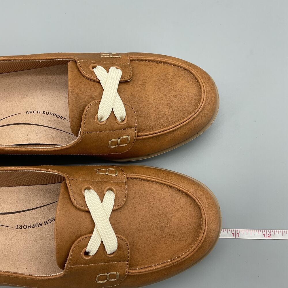 NEW Lifestride Women’s Nellie Boat Shoes Tan Size 9W - Picture 7 of 10